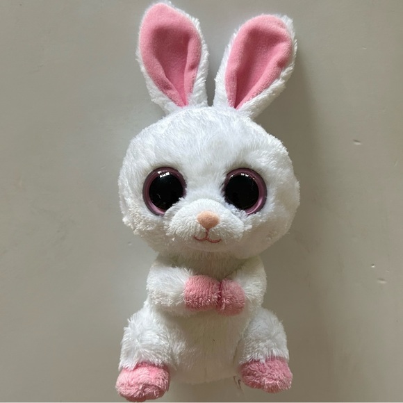 Ty Beanie Boos Collection RETIRED Carrots the White Bunny Rabbit Plush - Picture 2 of 8